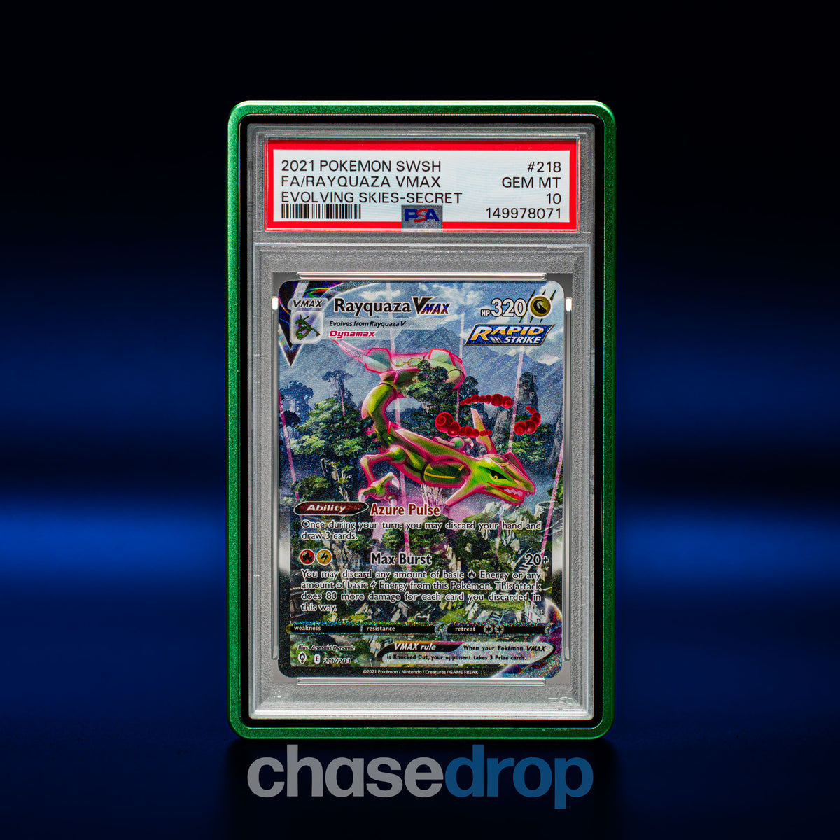 PSA 10 Rayquaza VMAX 218/203