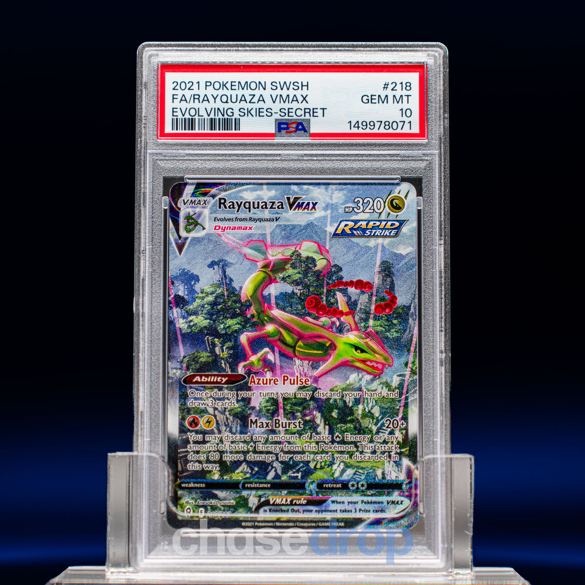 PSA 10 Rayquaza VMAX 218/203