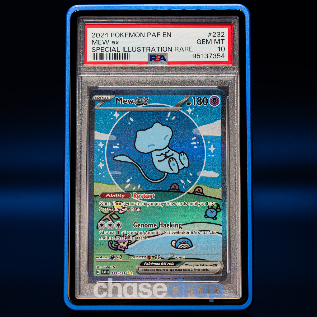 PSA 10 Mew EX 232/091 + Paldean Fates ETB